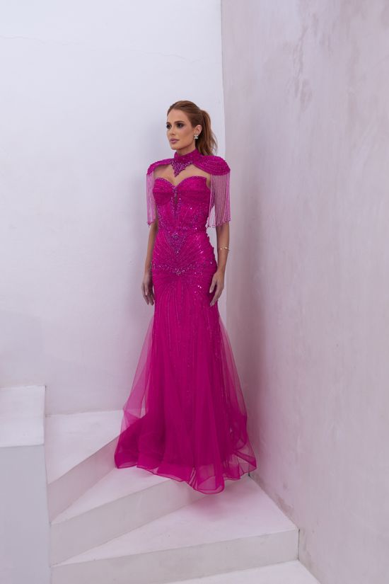 Vestido Longo Maristela Pink