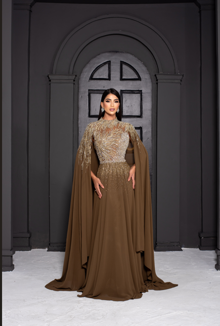 Vestido Longo Bellina Verde Oliva 