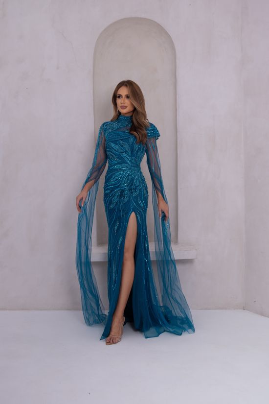 Vestido Longo Lorraine Turquesa