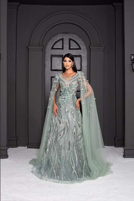 Vestido Longo Regina Verde Menta