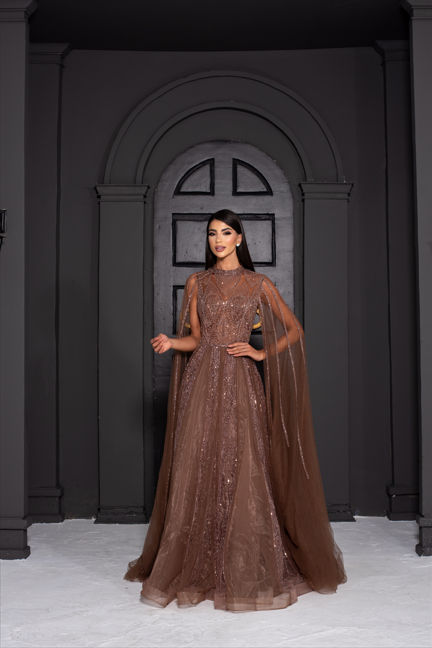 Vestido Longo Eveline Marrom 