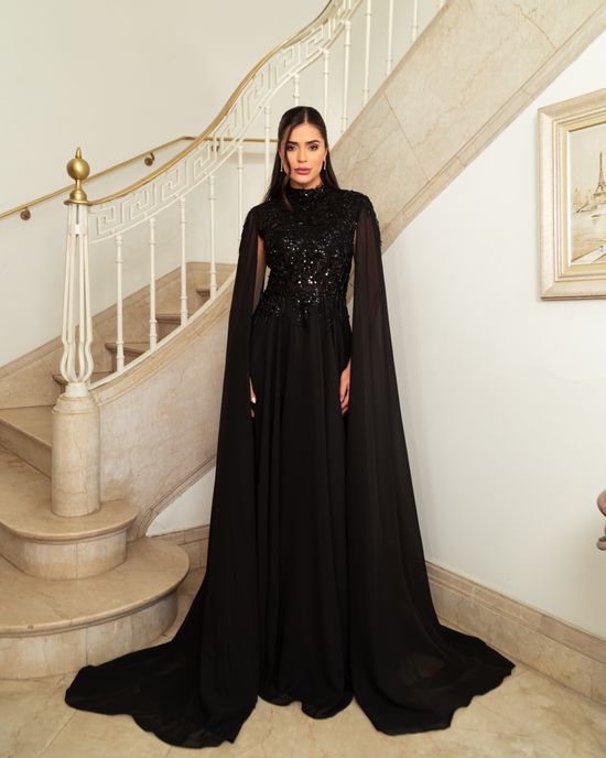 Vestido Longo Aurix Preto