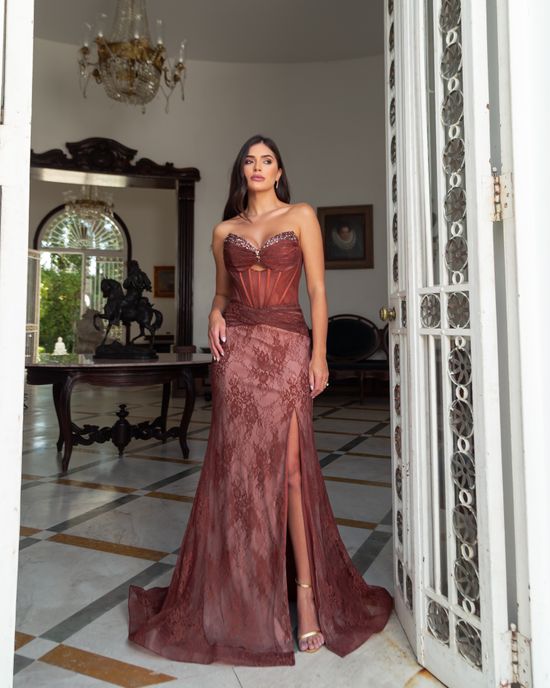 Vestido Longo Velaré Marrom