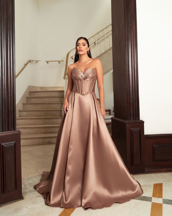 Vestido Longo Doréa  Rose