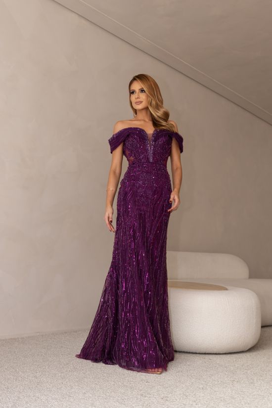 Vestido Longo Elirae Roxo