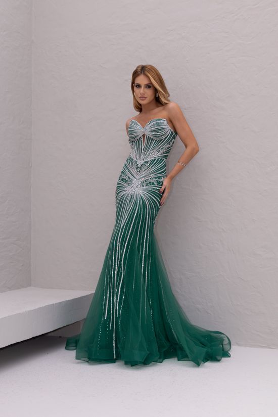 Vestido Longo Alenis Verde Esmeralda
