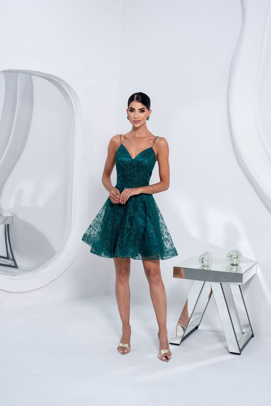 Vestido Curto Adeline Verde Esmeralda