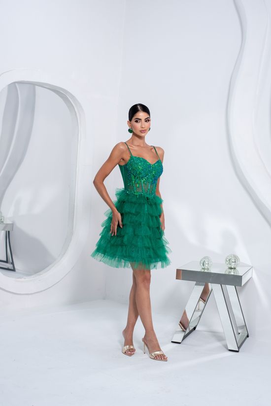 Vestido Curto Latifah Verde 