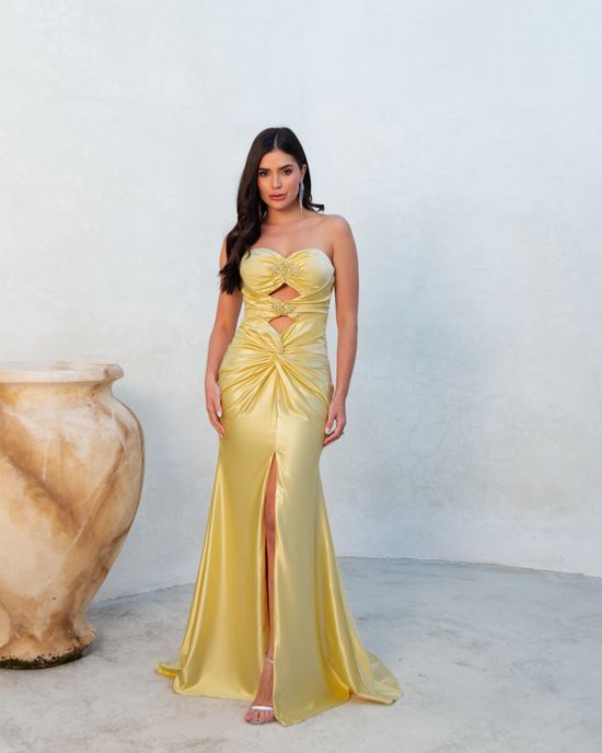 Vestido Longo Estelle  Amarelo