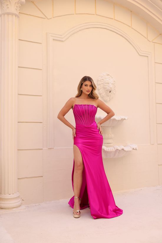 Vestido Longo Selenne Pink
