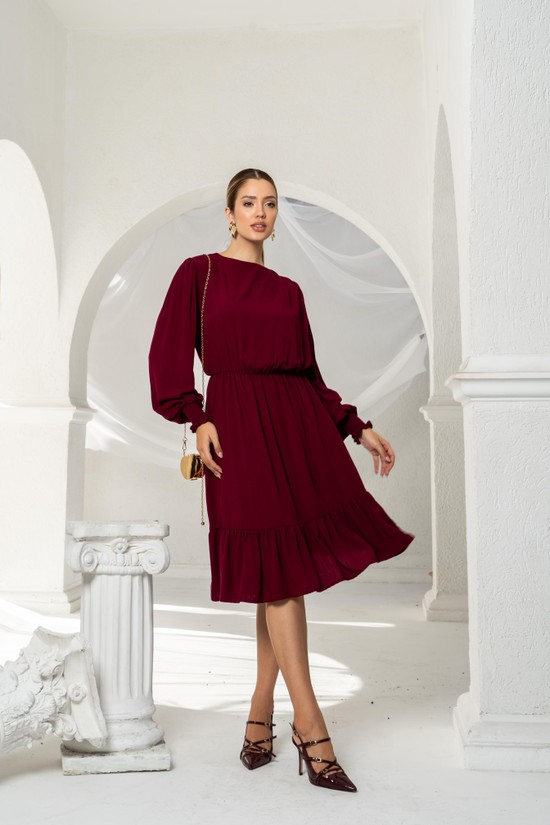 VESTIDO DANDARA - VISCOLINHO - MARSALA