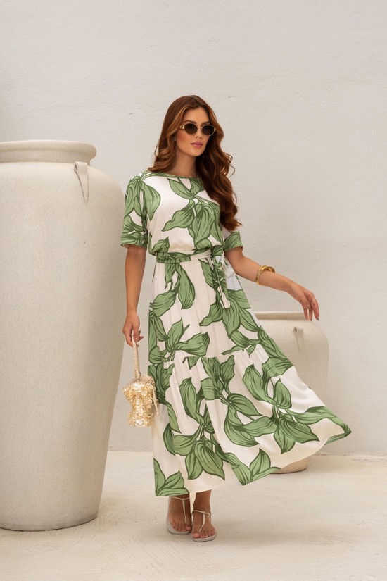 VESTIDO ANGÉLICA - ESTAMPADO VERDE