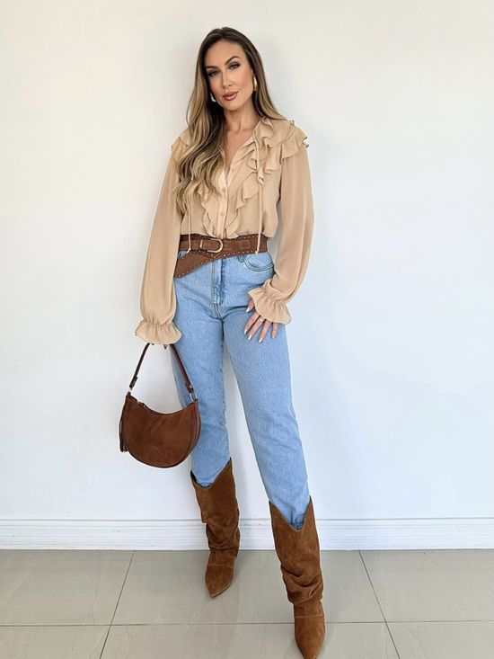 Calça Mom Jeans Claro