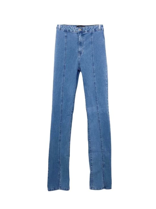Calça Jeans Claro com Abertura
