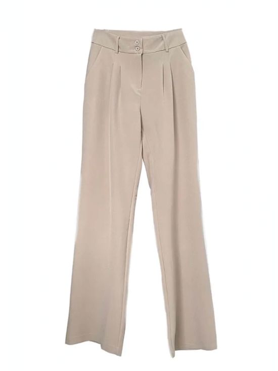 Calça Wide Leg Alfaiataria Classic Nude