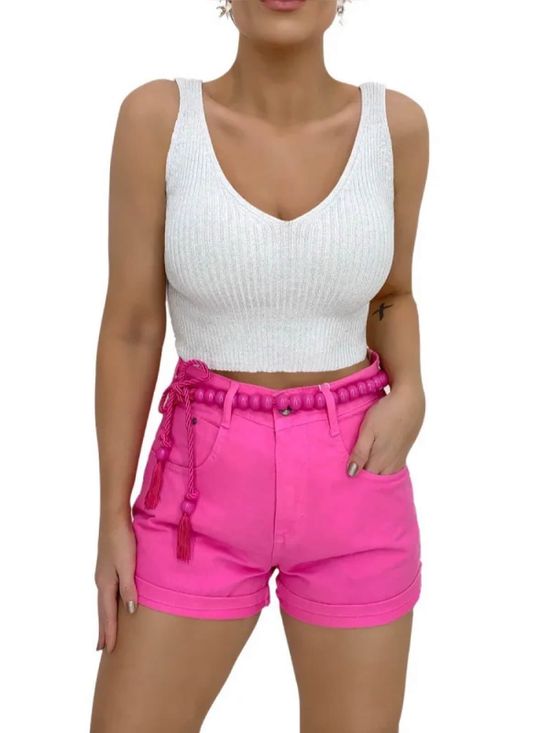 Short Mom Jeans New Pink