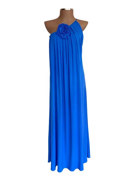 Vestido Athene Flor Removível Azul