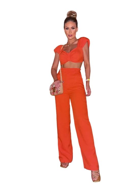 Calça Alfaiataria Isla Laranja