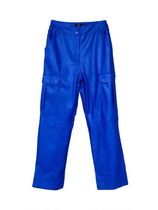 Calça Cargo Couro Azul