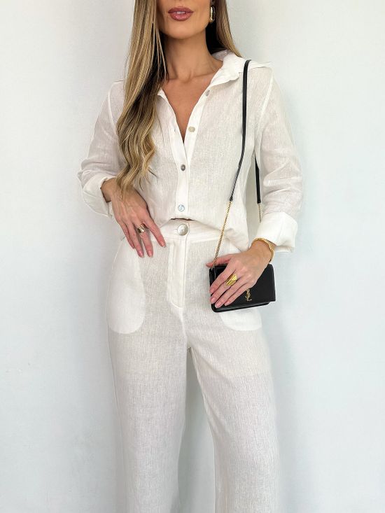 Camisa Rione Linho Branco