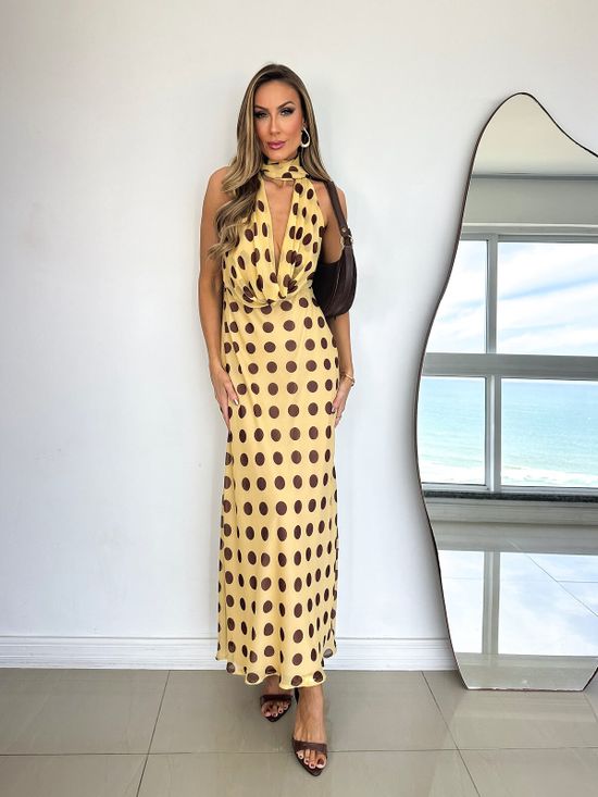 Vestido Poá Amarelo