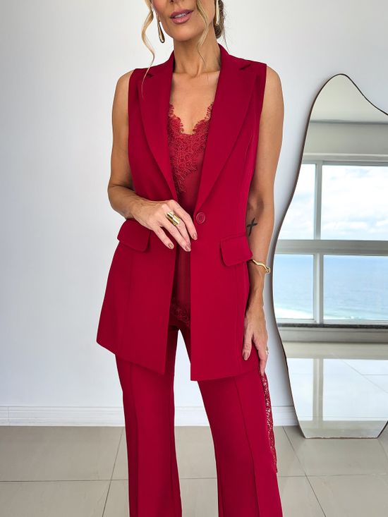 Colete Alfaiataria Amalfi Vermelho