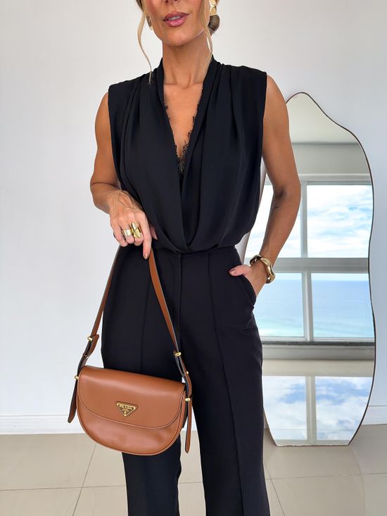 Blusa Com Renda Preto