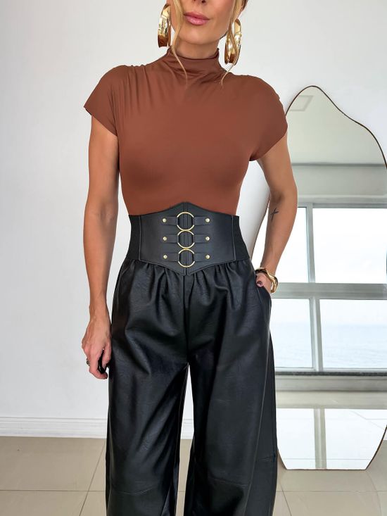 Body Collant Marrom