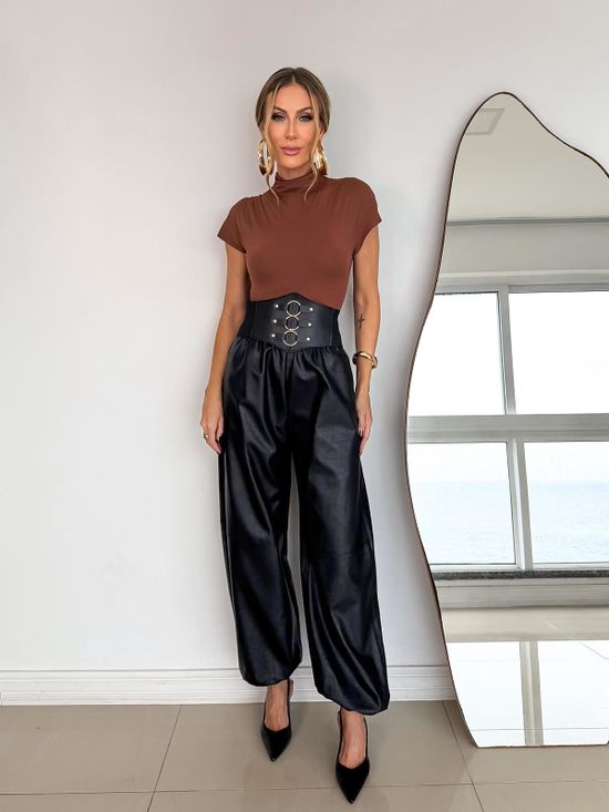 Calça Aladim Ballon Lana Preto