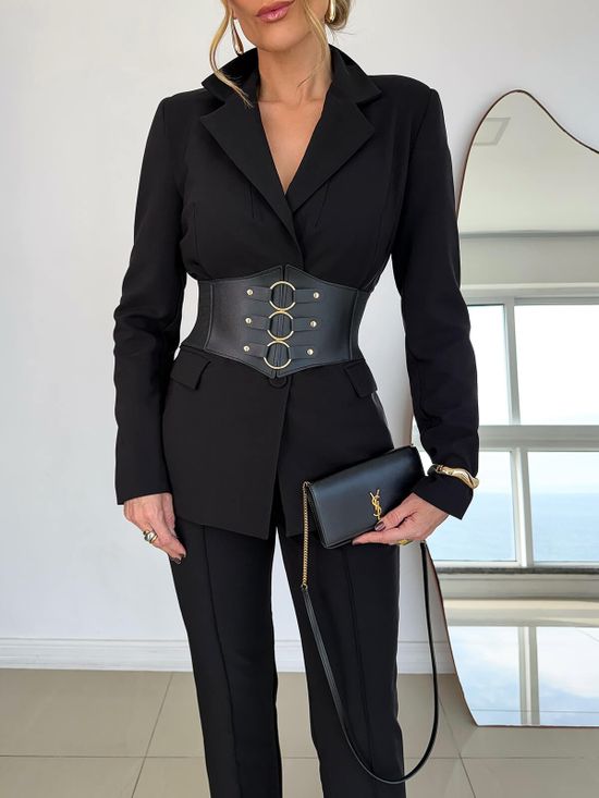 Blazer Acinturado Helena Preto