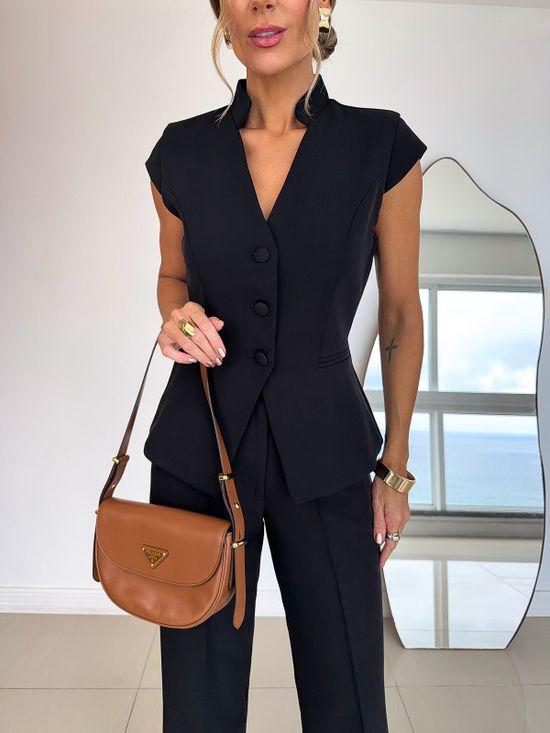 Blusa Colete Unic Preto