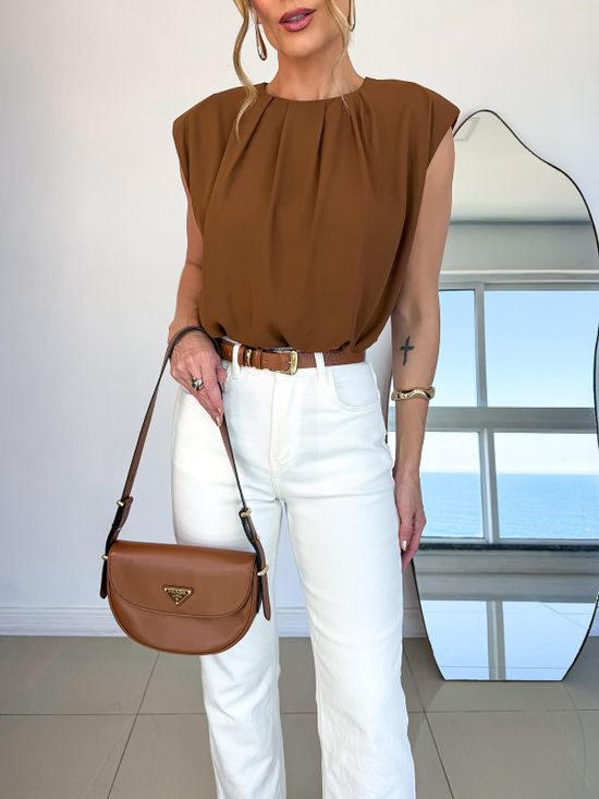 Cinto Couro Unic Camel