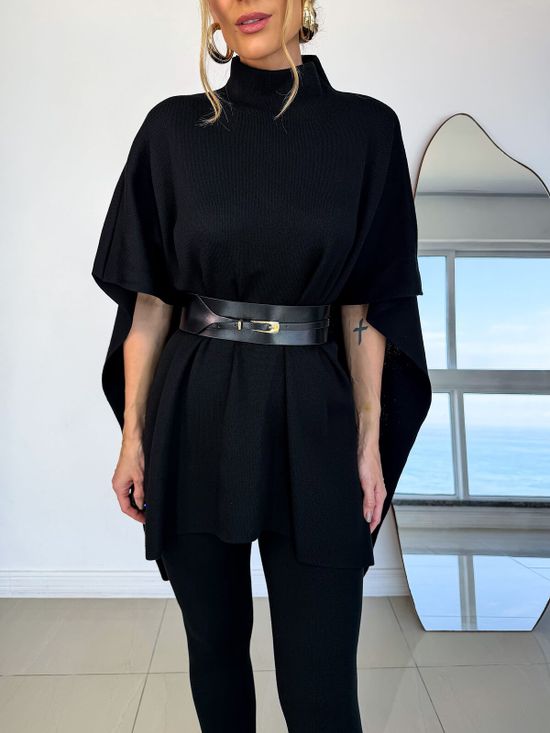 Cinto Fivela Fina Preto