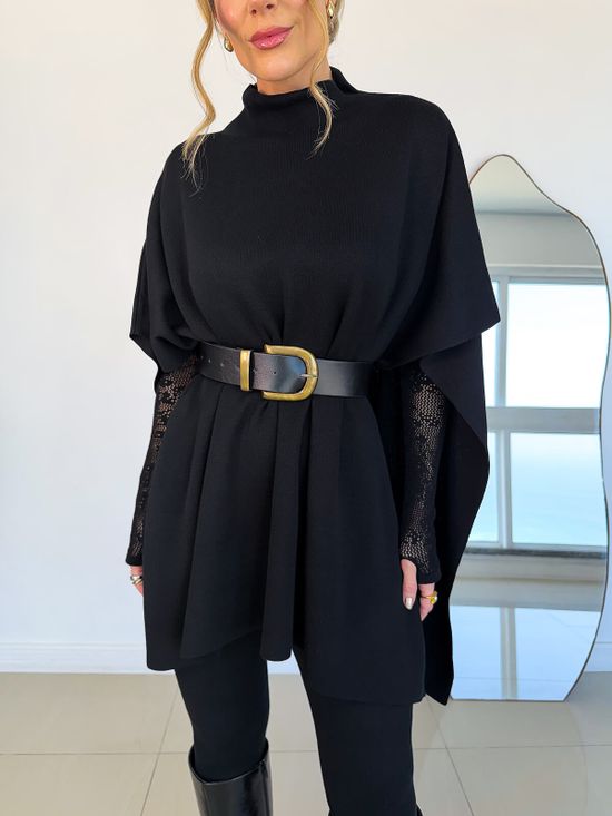 Cinto Fivela Escovada Fosca Preto