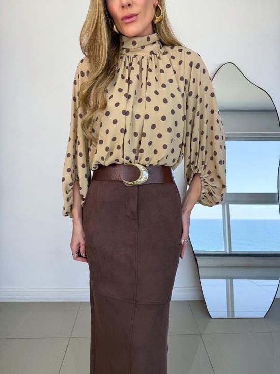 Blusa Poá Brigitte Areia