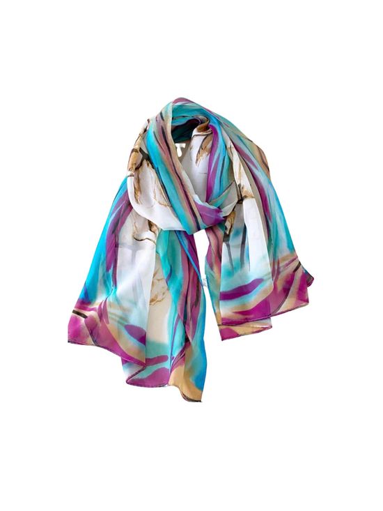 Lenço Estampado Turquesa