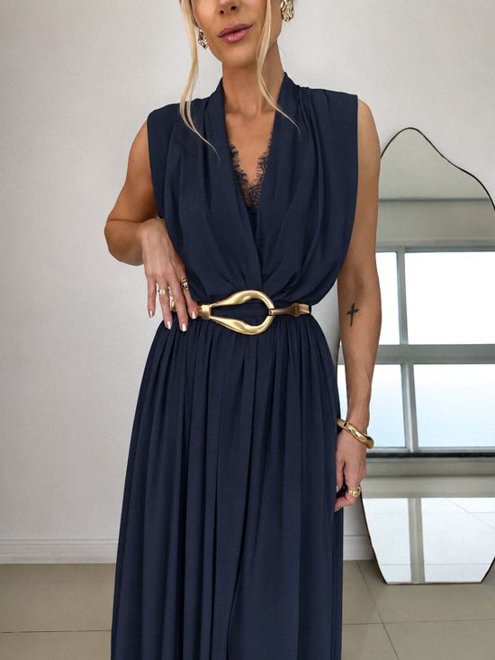 Blusa Com Renda Marinho