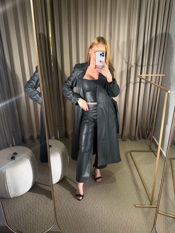 Trench Coat Zia - Dark Silver - Troyan