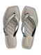 Chinelo Lunielly Strass Cinza 