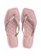 Chinelo Lunielly Strass Rosa