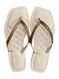 Chinelo Lunielly Strass Bege 