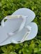 Havaianas Top Branca + Escrita Dourada + Coração de Strass