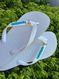 Havaianas Top Branca + Escrita Azul + Lindinha Superpoderosas 