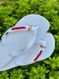 Havaianas Top Branca + Escrita Vermelha + Florzinha Superpoderosas 