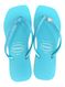 Havaianas Square Glitter Neon Azul + Sereia + Concha