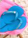 Havaianas Top Turquesa + Escrita Prata + Concha Glitter + Sereia