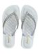 Chinelo Lunielly Strass Branco Redondo