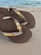 Havaianas Top Café + Escrita Dourada + Concha + Estrela