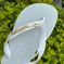 Havaianas Top Branco + Escrita Dourada + Raquete Beach Tenis