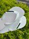 Havaianas Top Branco + Escrita Verde Escura